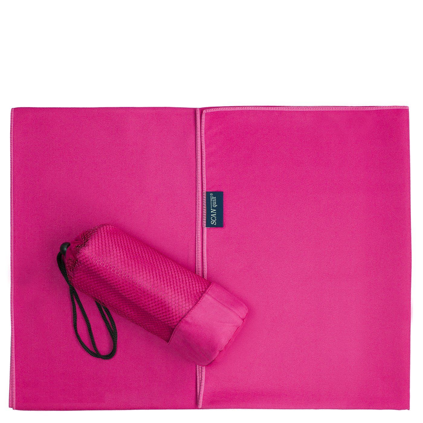 Rýchloschnúca osuška FITNESS BAG ružová