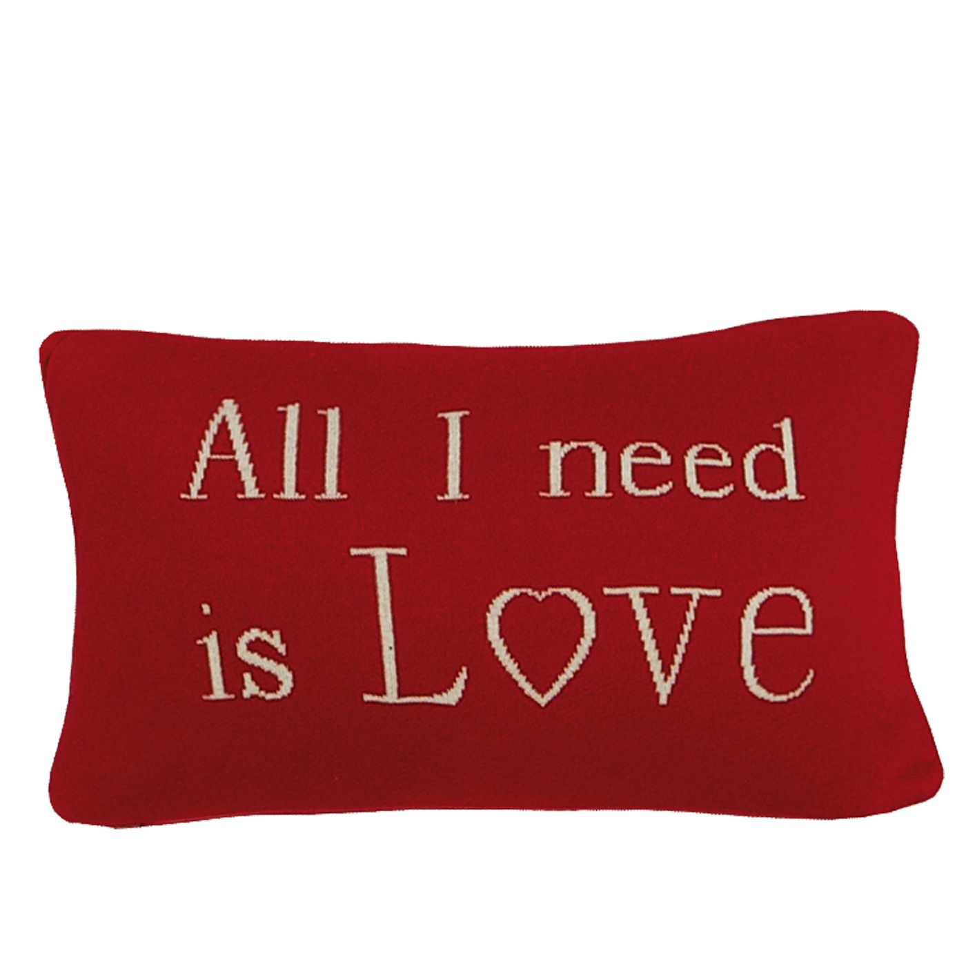 Dekoračný návlek pletený DESIGN all you need is love červená